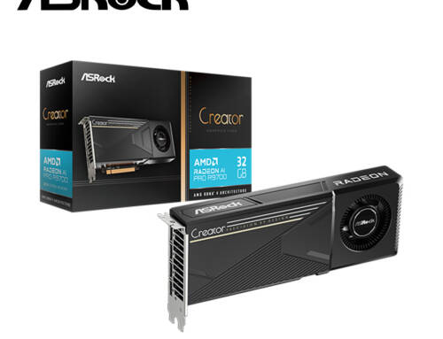 ASRock Radeon AI Pro R9700 Creator 32GB 工作站顯示卡